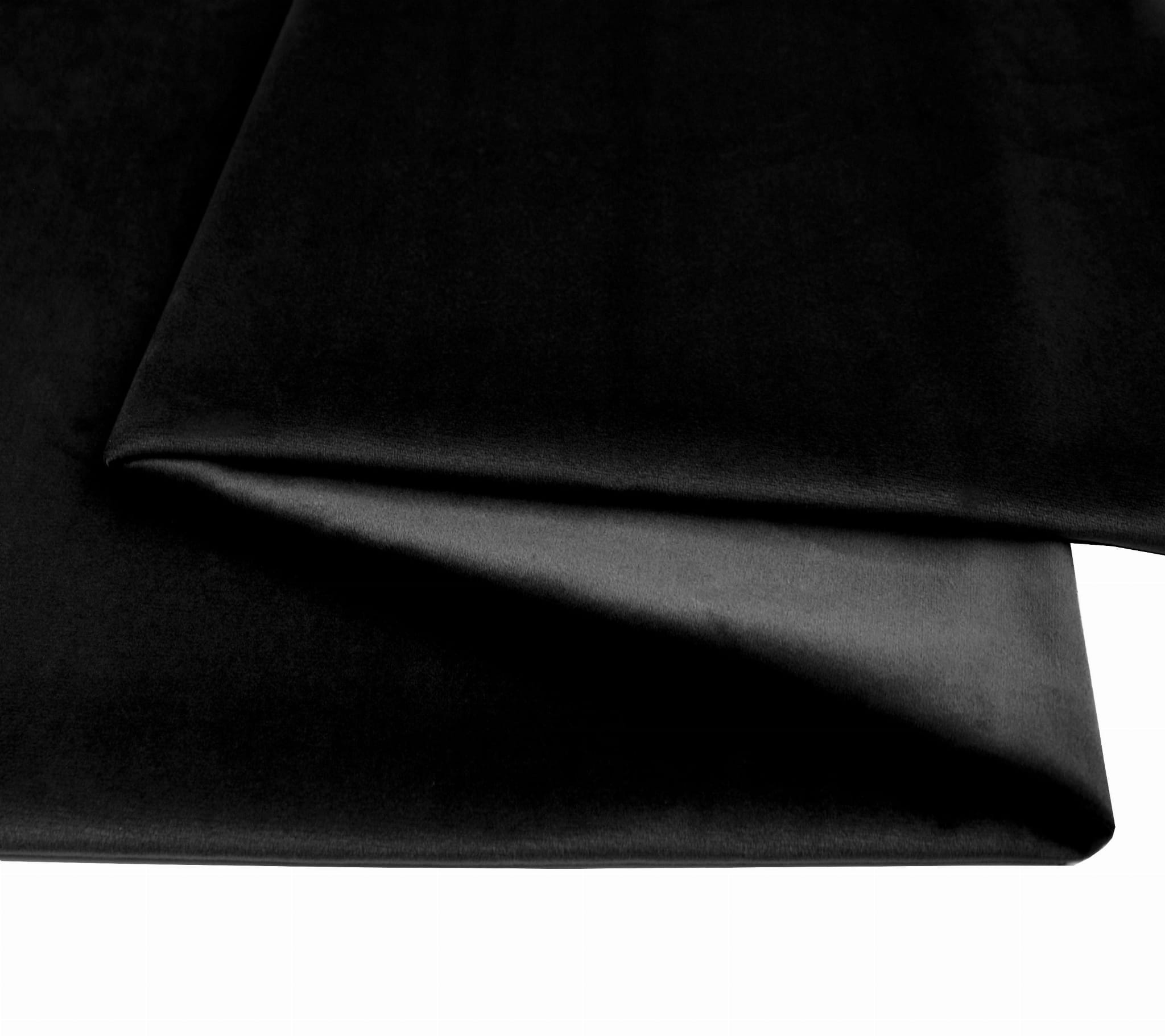 Tkanina obiciowa VELVET aksamit welur – kolor 9019 czarny, 380 g/m², szer. 145 cm, hydrofobowa