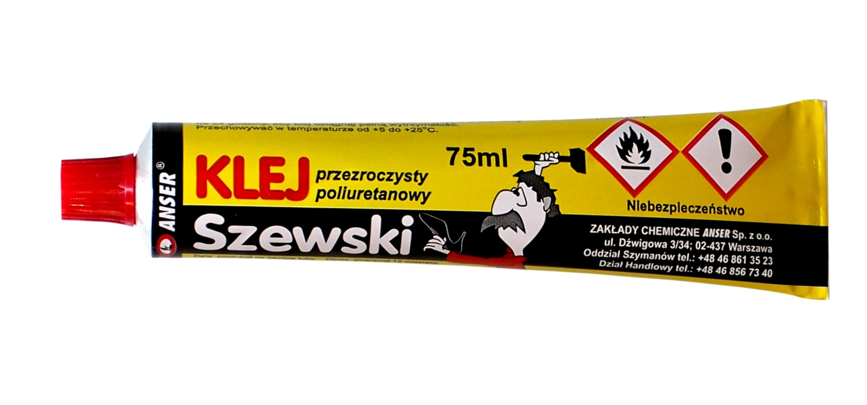 Klej SZEWSKI do butów filcu skóry szkła gumy 75ml