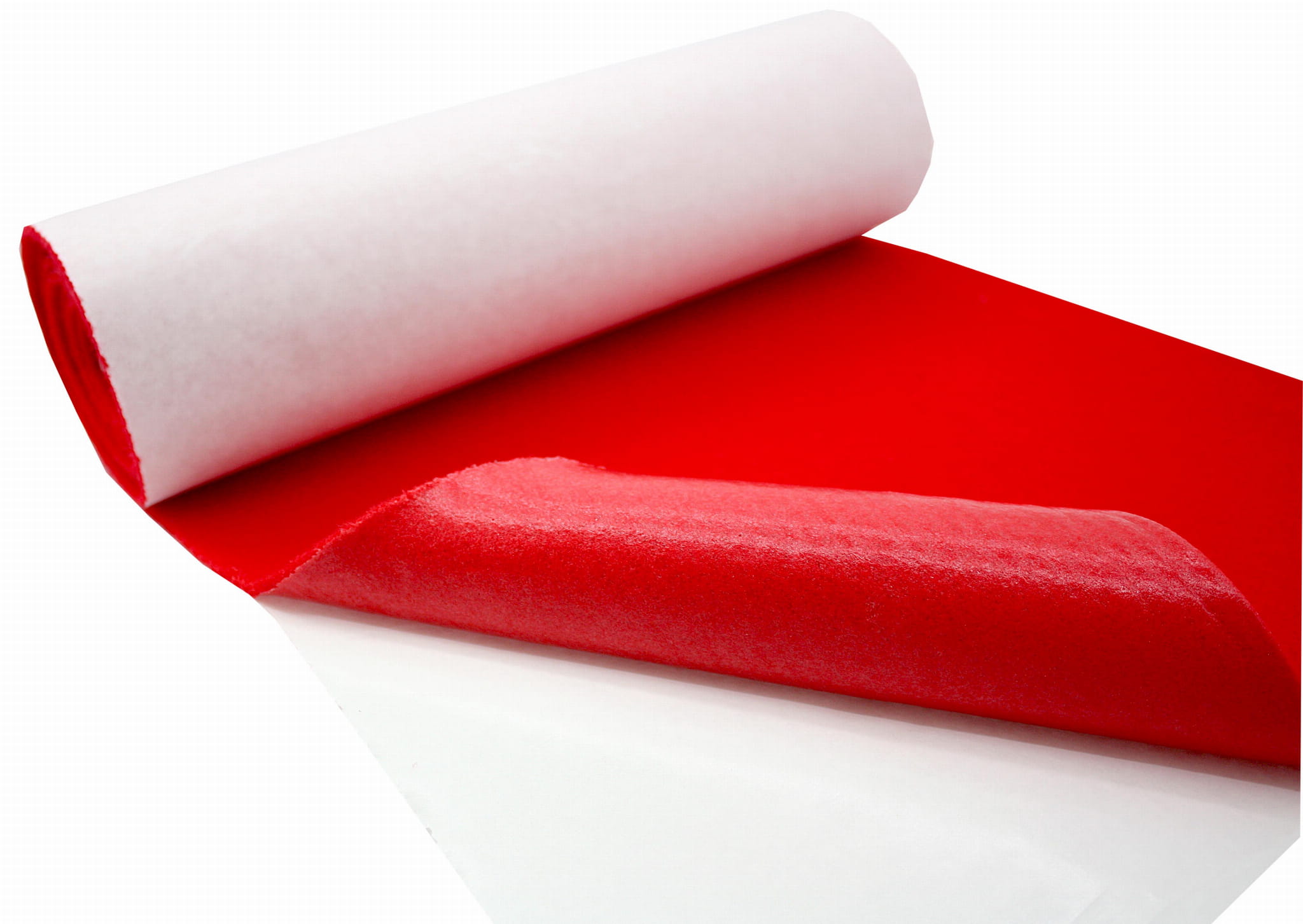 Filc samoprzylepny z klejem czerwony 3mm | miękki soft | 400g/m² | 50x150 cm