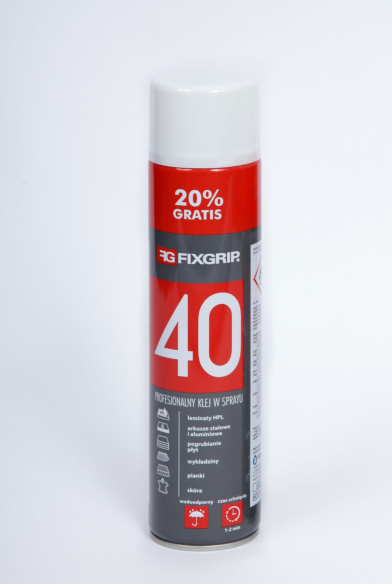 Klej w spray-u FIXGRIP 40 SPRAY PROFESJONAL Podsufitka auta samochodu 600ml MOCNY