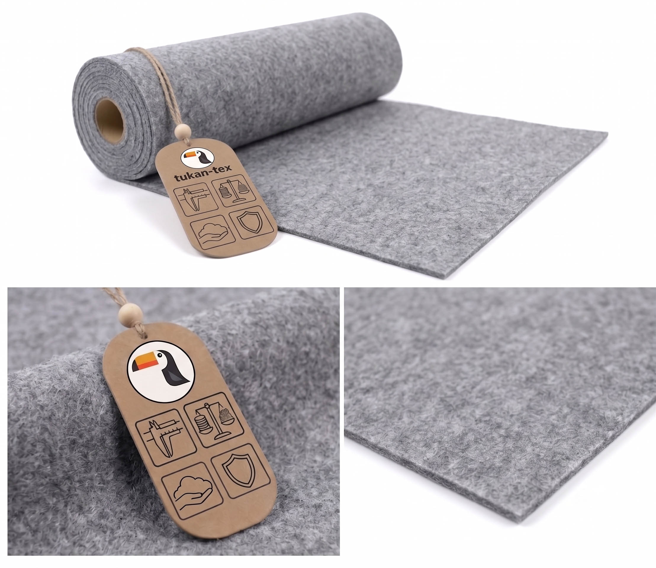 Filc Szary 400g/m2 - 3mm - miękki- soft -150x50cm